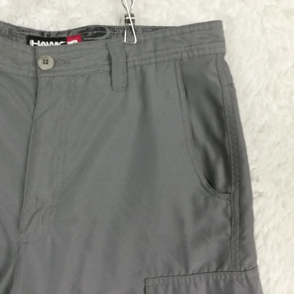 Tony Hawke Mens Shorts‎ Cargo Utility Skater Gray Casual Flap Pocket 32
